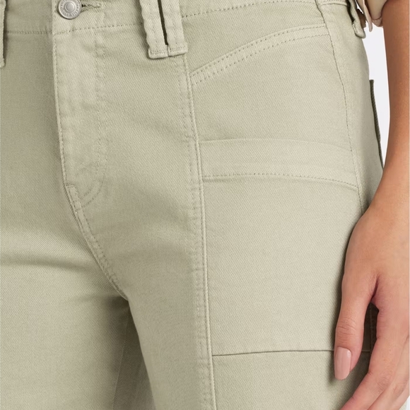 KanCan Women's Light Olive Green Straight Leg Ankle Jeans - Picture 4 of 6